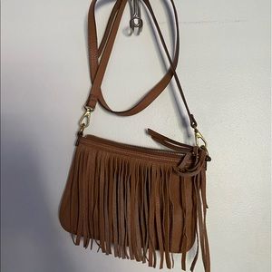 brown side bag from fossil